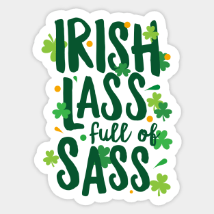 Irish Lass Full of Sass Sticker